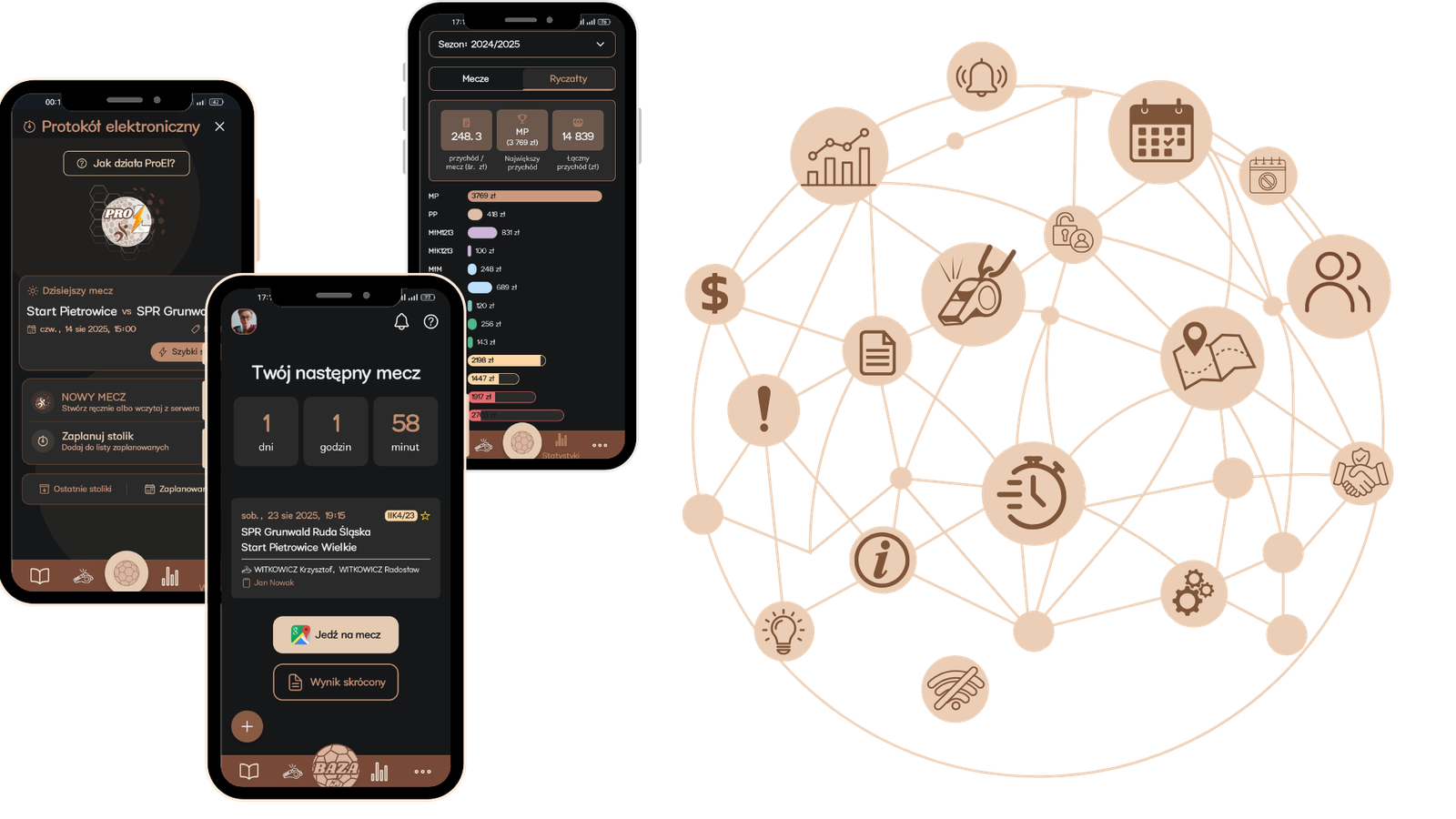 Zrzut ekranu aplikacji BAZA